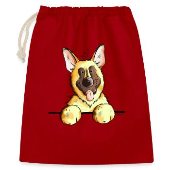 Funny German Shepherd - Gift Bag 40 x 50 cm - red - Front