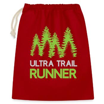 Ultra Trail Runner - Geschenkbeutel aus Baumwolle (40 x 50 cm) - Rot - Vorne