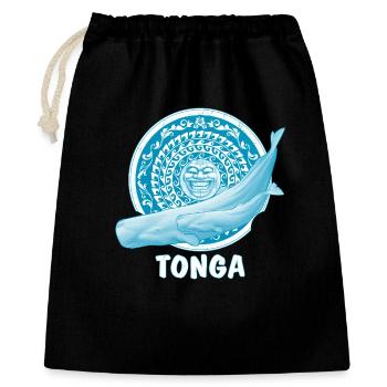 Cachalolots et masque tiki - Sac cadeau 40 x 50 cm - noir - Devant
