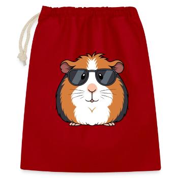 Cochon d'Inde lunettes soleil chic - Sac cadeau 40 x 50 cm - rouge - Devant