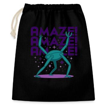 Personnage extraterrestre inspiré de Rocky - Sac cadeau 40 x 50 cm - noir - Devant