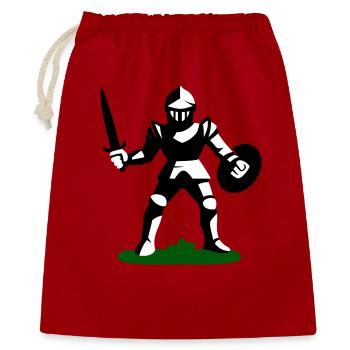 Ritter Spielzeug - Geschenkbeutel aus Baumwolle (40 x 50 cm) - Rot - Vorne