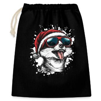Meerkat Christmas Funny - Gift Bag 40 x 50 cm - black - Front