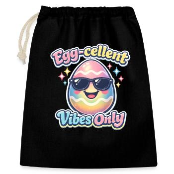 Egg Cellent Vibes Only Easter Easter Egg - Sac cadeau 40 x 50 cm - noir - Devant