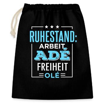 Retraite Adieu Travail Liberté Olé Pension Pension - Sac cadeau 40 x 50 cm - noir - Devant