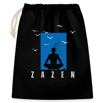 Méditation zazen - Sac cadeau 40 x 50 cm - noir - Devant