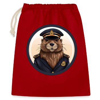Police des castors - Sac cadeau 40 x 50 cm - rouge - Devant