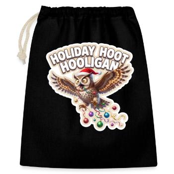 Christmas Owl Celebration - Gift Bag 40 x 50 cm - black - Front