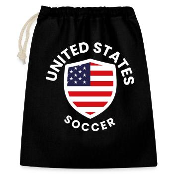 USA Football Flaggenschild - Geschenkbeutel aus Baumwolle (40 x 50 cm) - Schwarz - Vorne