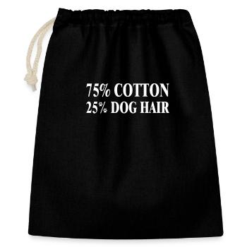 75 Cotton 25 Dog Hair Tee - Gift Bag 40 x 50 cm - black - Front