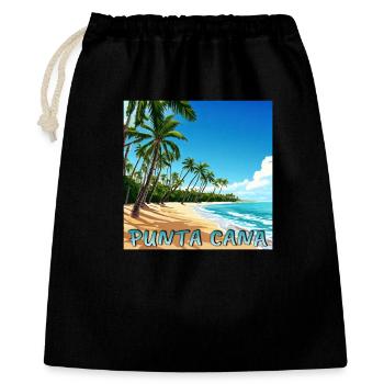 Vacances d’été Punta Cana: la magie des Caraïbes sur - Sac cadeau 40 x 50 cm - noir - Devant