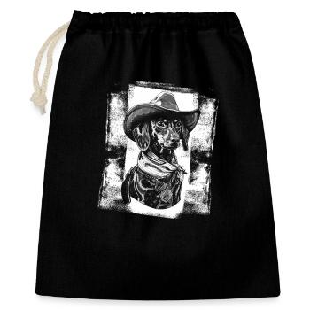 Sheriff Jamnik - Geschenkbeutel aus Baumwolle (40 x 50 cm) - Schwarz - Vorne