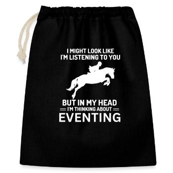Cavalier Citation Réfléchie Conception - Sac cadeau 40 x 50 cm - noir - Devant