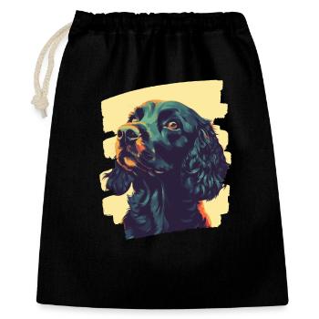 Cocker Spaniel - Sac cadeau 40 x 50 cm - noir - Devant