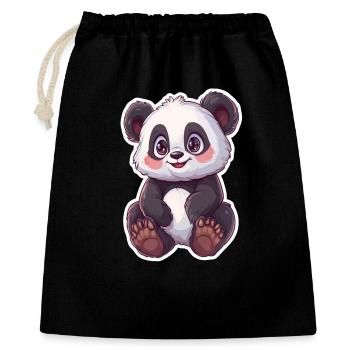 Cute Panda Bear - Gift Bag 40 x 50 cm - black - Front