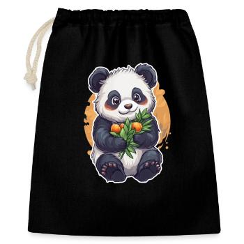 Ours panda mignon – Cadeau pour les enfants - Sac cadeau 40 x 50 cm - noir - Devant