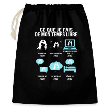 What I Do In My Free Time Judo Humor - Gift Bag 40 x 50 cm - black - Front
