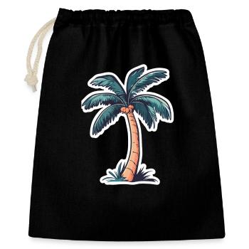 Palm tree - Gift Bag 40 x 50 cm - black - Front