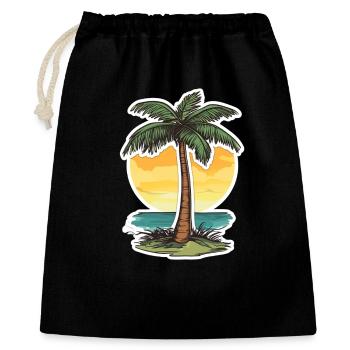 Palm tree - Gift Bag 40 x 50 cm - black - Front