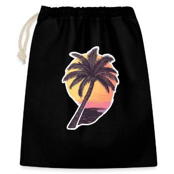 Palm tree - Gift Bag 40 x 50 cm - black - Front