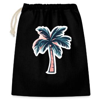 Palm tree - Gift Bag 40 x 50 cm - black - Front