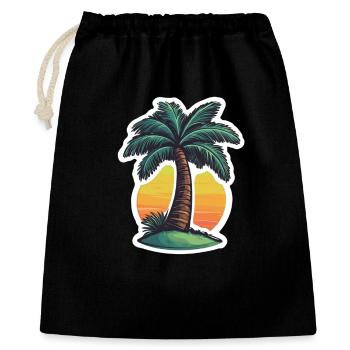 Palm tree - Gift Bag 40 x 50 cm - black - Front