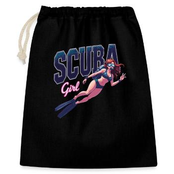 Scuba Girl Design - Geschenkbeutel aus Baumwolle (40 x 50 cm) - Schwarz - Vorne