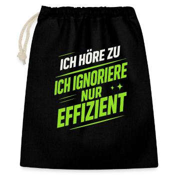 I'm Listening – Funny Saying | Efficiently ignore - Gift Bag 40 x 50 cm - black - Front