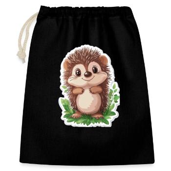 Hedgehog - Gift Bag 40 x 50 cm - black - Front