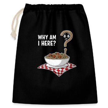 Why am I here? - Gift Bag 40 x 50 cm - black - Front