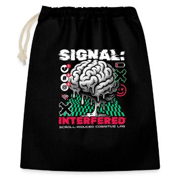 Doom Scrolling, Digital detox, Social media - Gift Bag 40 x 50 cm - black - Front