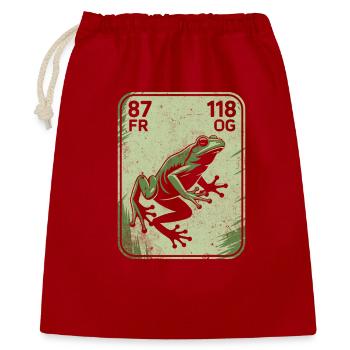 Frog Vintage Postcard Green - Gift Bag 40 x 50 cm - red - Front