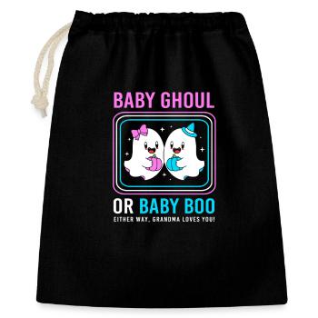Halloween Gender Reveal - Geschenkbeutel aus Baumwolle (40 x 50 cm) - Schwarz - Vorne