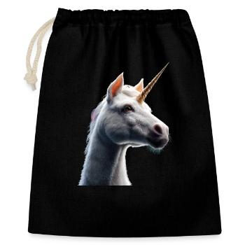 Licorne Poney Cavalier Chevaux Équitation Licornes - Sac cadeau 40 x 50 cm - noir - Devant