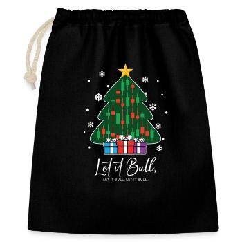 Let It Bull Crypto Exchanges Arbre de Noël - Sac cadeau 40 x 50 cm - noir - Devant