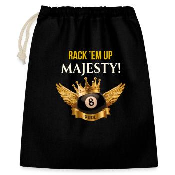 Rack 'Em Up, Majesty! – King of the Pool - Gift Bag 40 x 50 cm - black - Front
