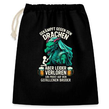 Lutte contre le dragon JGA Beer Shirt - Sac cadeau 40 x 50 cm - noir - Devant