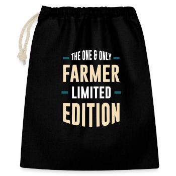 Einziger Farmer Limited Edition - Geschenkbeutel aus Baumwolle (40 x 50 cm) - Schwarz - Vorne
