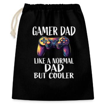 Un papa gamer Cooler Controller qui dit - Sac cadeau 40 x 50 cm - noir - Devant