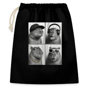 Capybara - Gift Bag 40 x 50 cm - black - Front