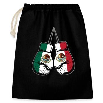 Gants de boxe des drapeaux du Mexique - Sac cadeau 40 x 50 cm - noir - Devant