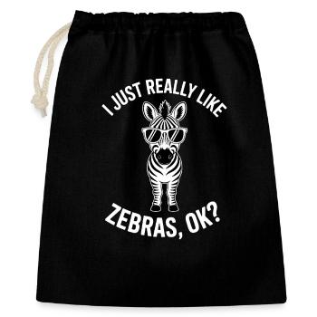 Zebra Saying Funny Zebra Gift - Gift Bag 40 x 50 cm - black - Front