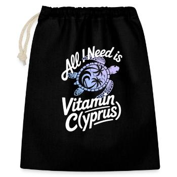 Cyprus All I Need Is Vitamin Cyprus Cyprus Flag - Gift Bag 40 x 50 cm - black - Front