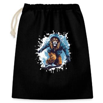 Löwe Snowboard - Gift Bag 40 x 50 cm - black - Front