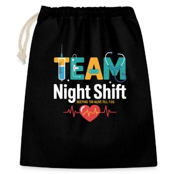 Team Night Shift Med Crew - Gift Bag 40 x 50 cm - black - Front