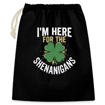 Shenanigans with shamrock - Gift Bag 40 x 50 cm - black - Front