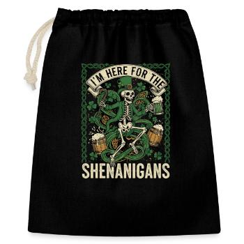 Skeleton Leprechaun Shenanigan - Gift Bag 40 x 50 cm - black - Front