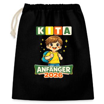 Kita beginner 2026 – first year of daycare - Gift Bag 40 x 50 cm - black - Front