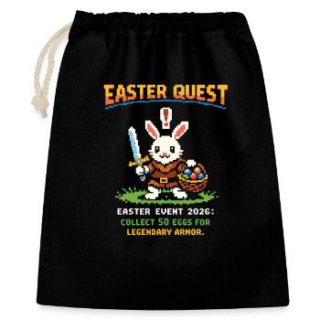 Easter Quest Pixel Bunny - Gift Bag 40 x 50 cm - black - Front