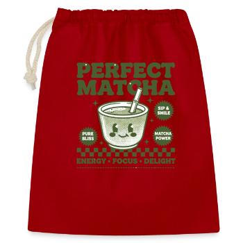 Perfect Matcha Green Tea Matcha Power Energy Focus - Geschenkbeutel aus Baumwolle (40 x 50 cm) - Rot - Vorne